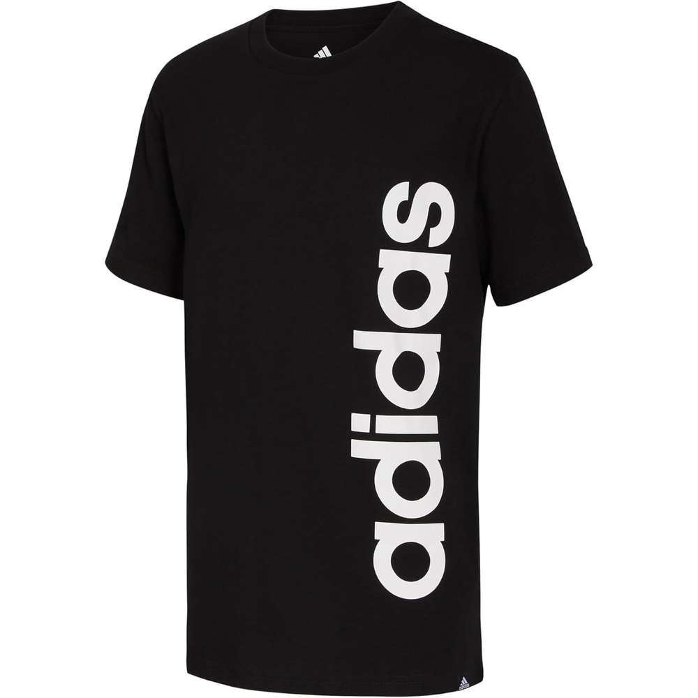 image:imageAdidas Boys Short Sleeve Linear Logo TShirtBlack Core