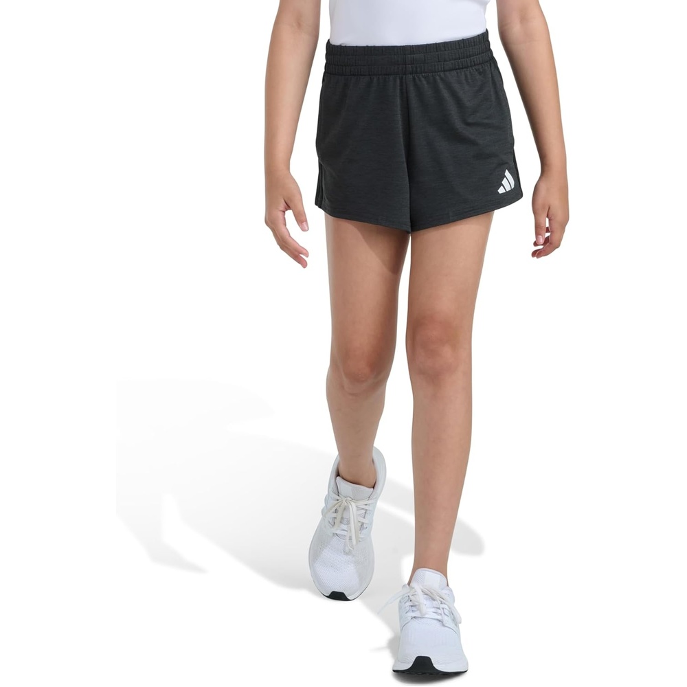 image:imageAdidas Girls 3Stripes Mesh ShortsGrey With Black Mlange