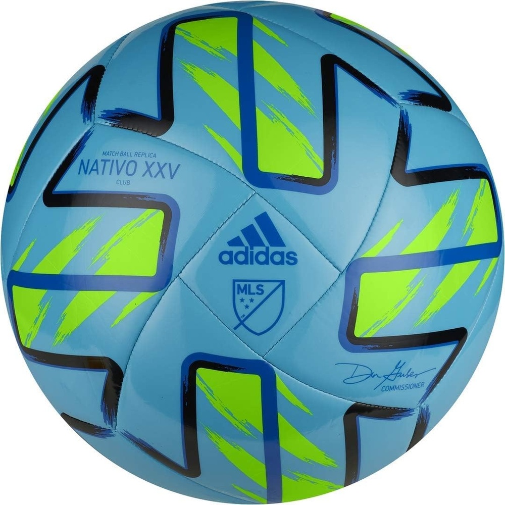 image:imageAdidas MLS Nativo XXV Club BallSamba BlueSolar GreenBlackGlory Blue