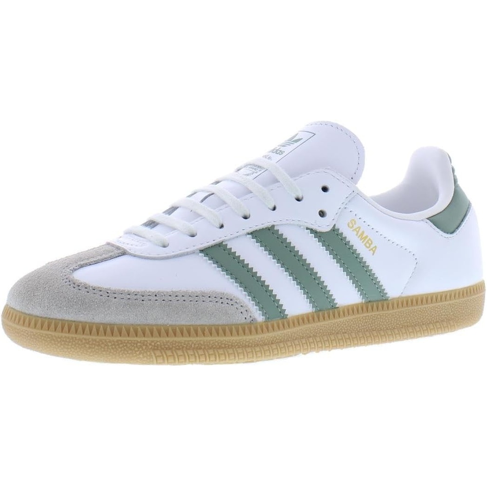 image:imageAdidas Samba OG Big Kid SneakersWhiteSilver GreenGum