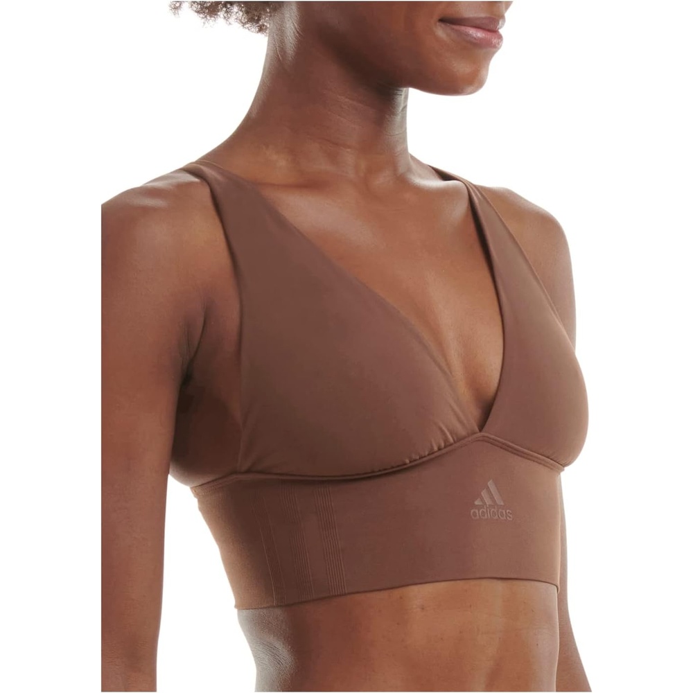 image:imageAdidas Womens MicroStretch Lounge BraSeamless Comfort amp SupportToasted Mocha