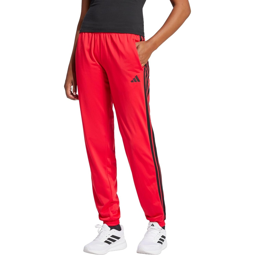 image:imageAdidas Womens Tricot 3Stripes Track PantsPure RubyBlack