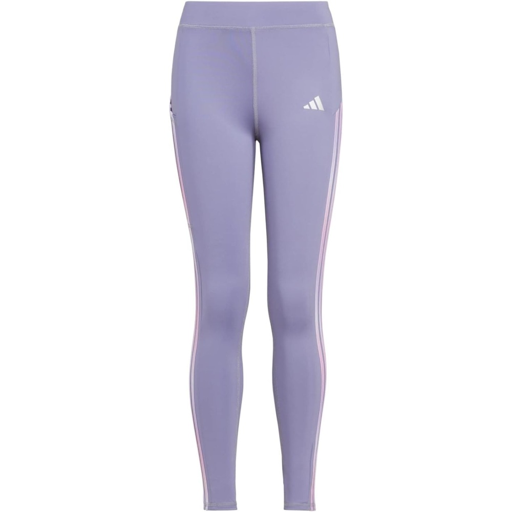 image:imageadidas Girls Detached Waistband 3Stripe Cell Phone Pocket LeggingSilver Violet