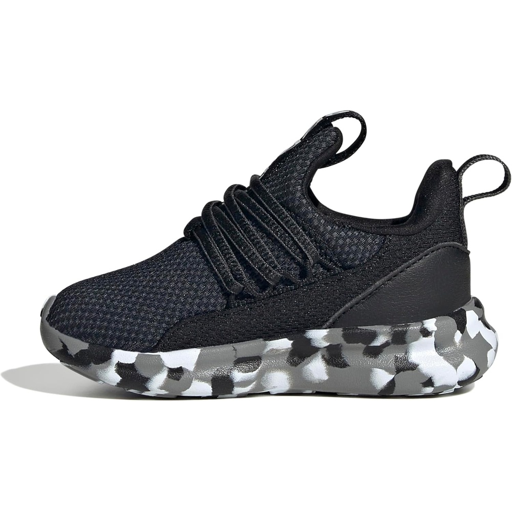 image:imageadidas Kids Girls Lite Racer Adapt 70 Lace Up Sneakers Shoes Casual BlackBlackBlackCamo Grey