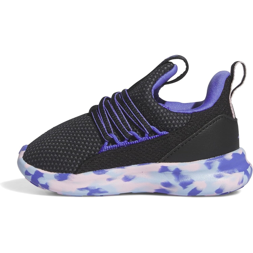 image:imageadidas Kids Girls Lite Racer Adapt 70 Lace Up Sneakers Shoes Casual  BlackBlackClear PinkCobalt Blue