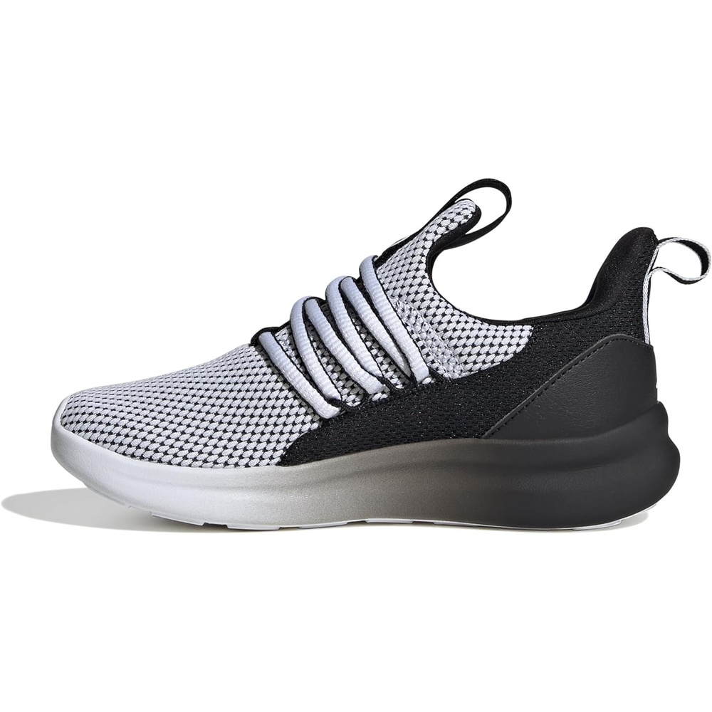 image:imageadidas Kids Girls Lite Racer Adapt 70 Lace Up Sneakers Shoes Casual BlackWhiteBlackWhite