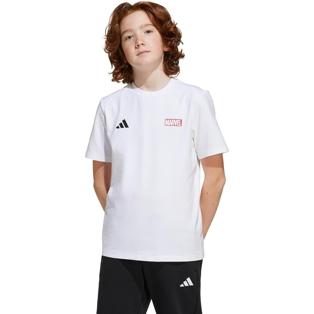 image:imageadidas Kids Marvel Superheroes Graphic TShirtWhiteBlack