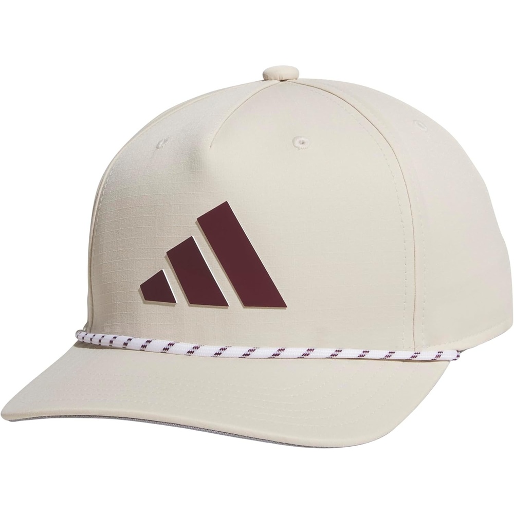 image:imageadidas Mens Midrange Hat Athletic Structured Snapback CapCrystal Linen BeigeMaroonWhite2