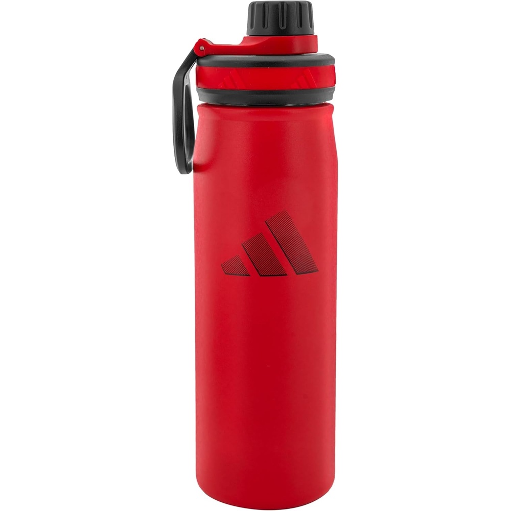 image:imageadidas Stainless Steel Metal Water Bottle 20 oz 600 mL Screw CapBetter ScarletBlack