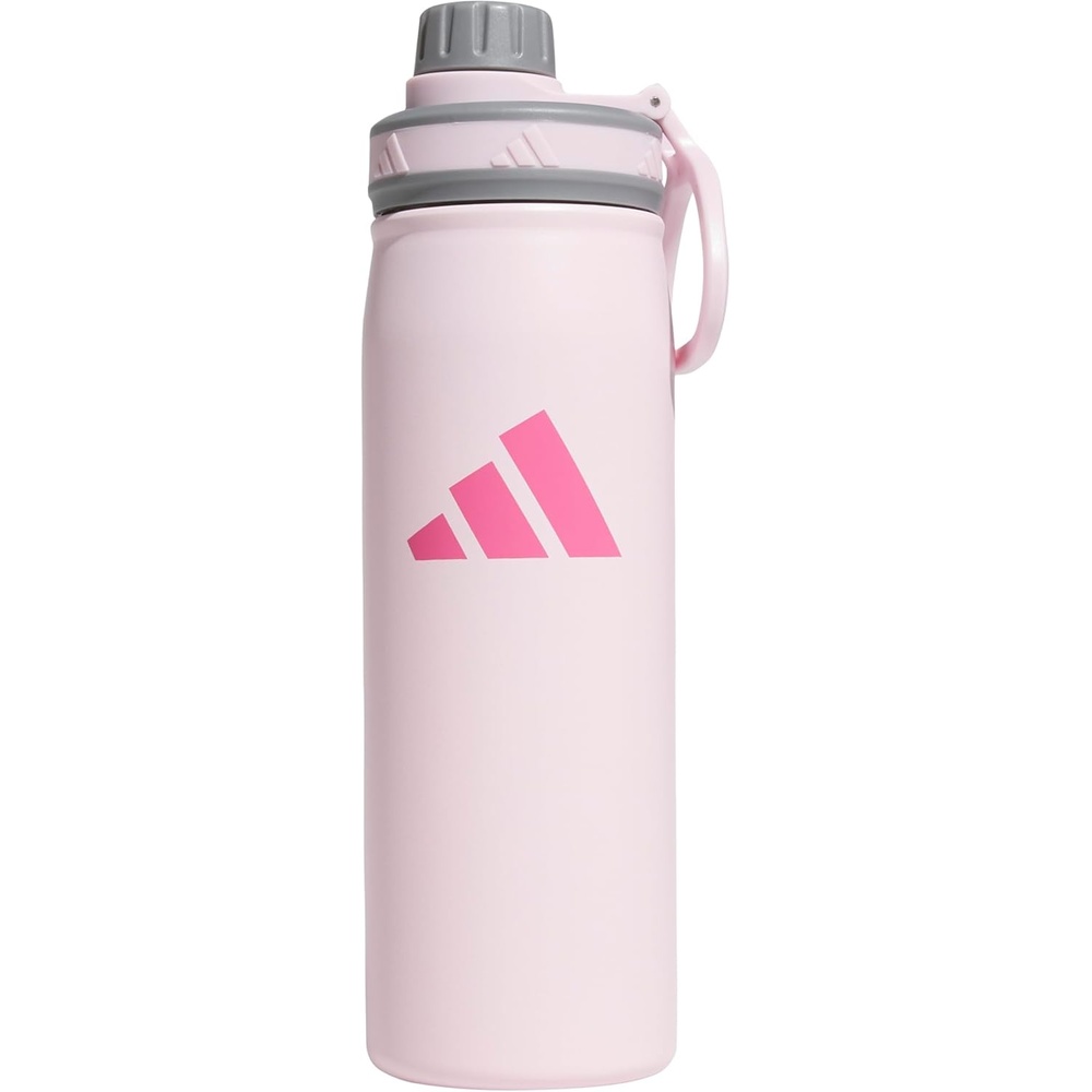 image:imageadidas Stainless Steel Metal Water Bottle 20 oz 600 mL Screw CapClear PinkGreyPink Fusion