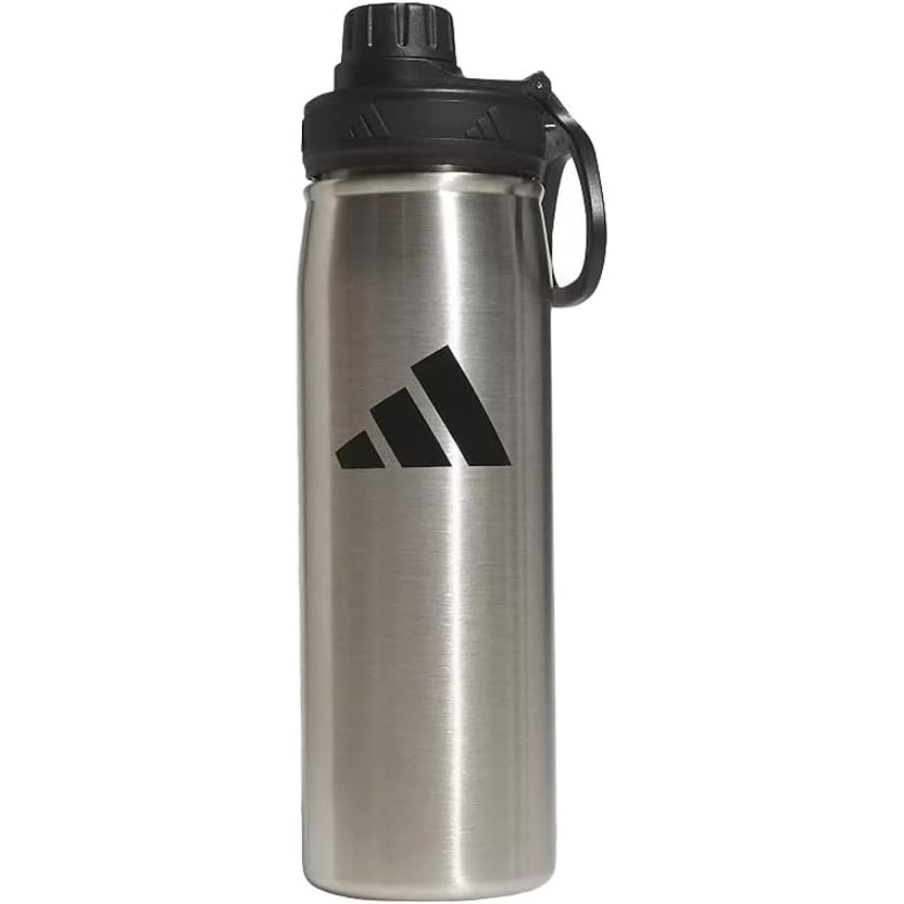 image:imageadidas Stainless Steel Metal Water Bottle 20 oz 600 mL Screw CapStainless SteelBlack