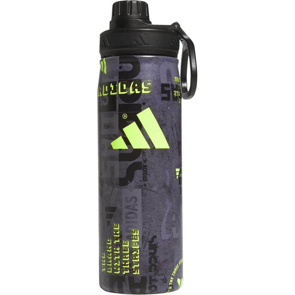 image:imageadidas Stainless Steel Metal Water Bottle 20 oz 600 mL Screw CapUpscaled MixblackLucid Lemon Yellow