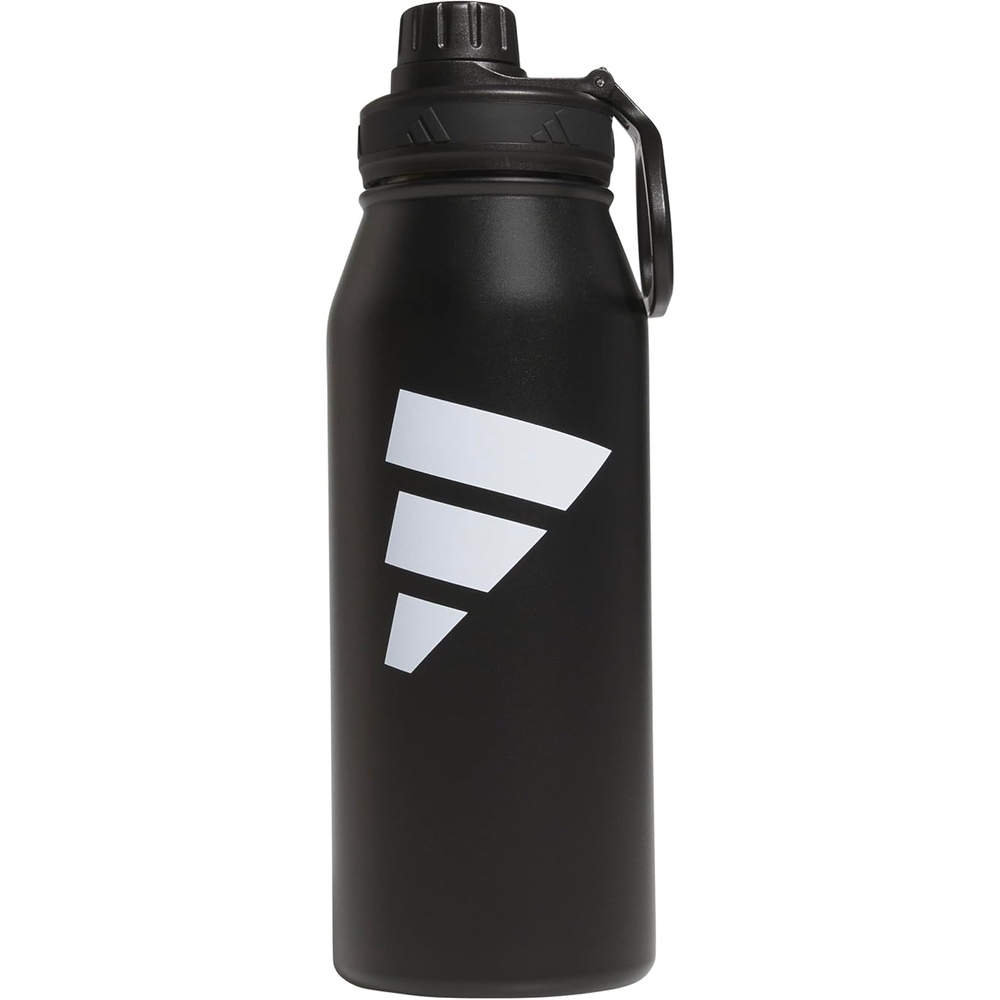 image:imageadidas Stainless Steel Metal Water Bottle 34 oz 1L Screw CapBlackWhite2