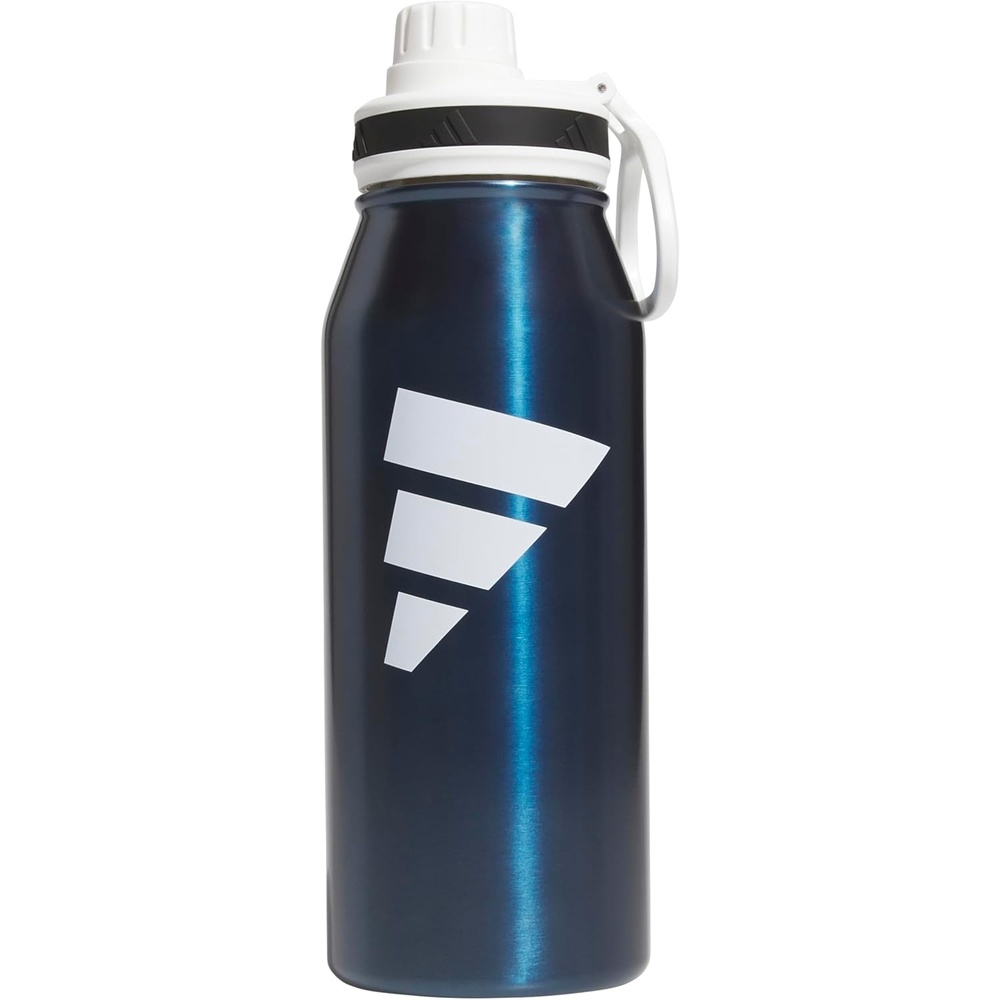 image:imageadidas Stainless Steel Metal Water Bottle 34 oz 1L Screw CapMineral BlueWhiteBlack