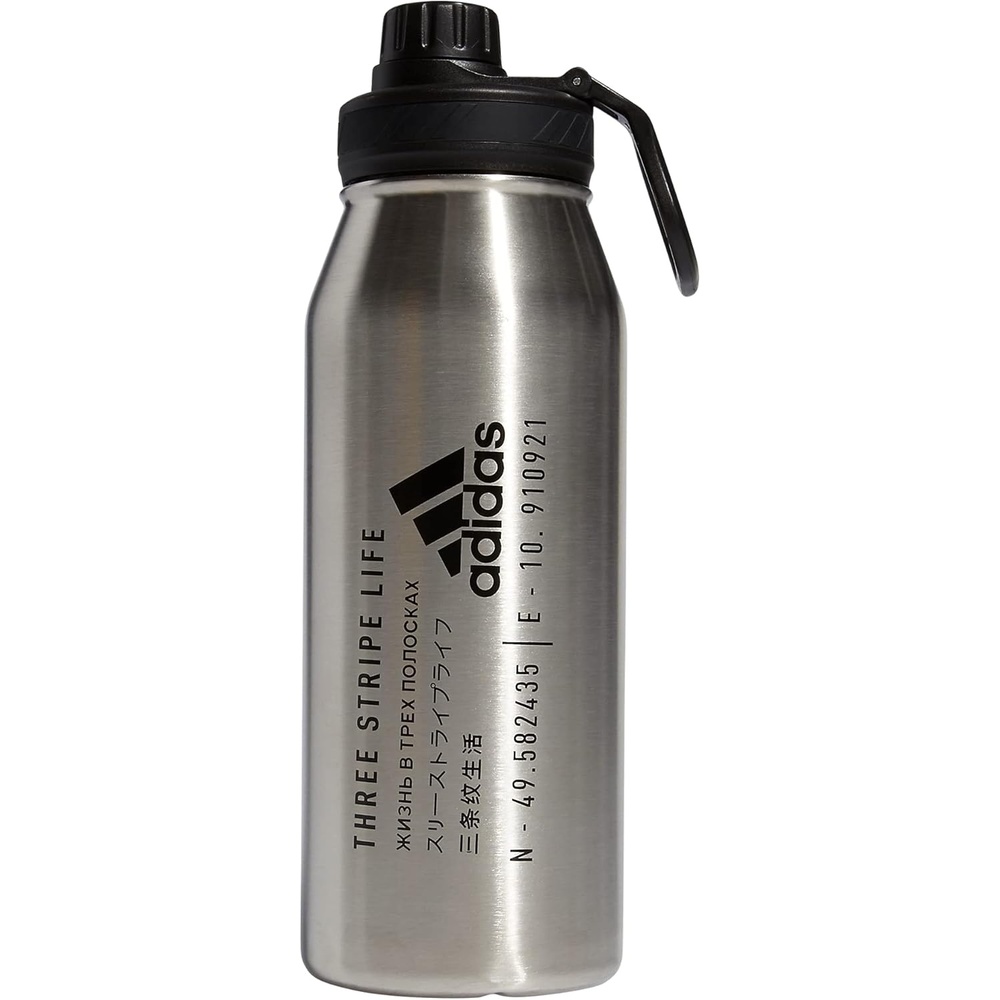 image:imageadidas Stainless Steel Metal Water Bottle 34 oz 1L Screw CapStainless SteelBlack2