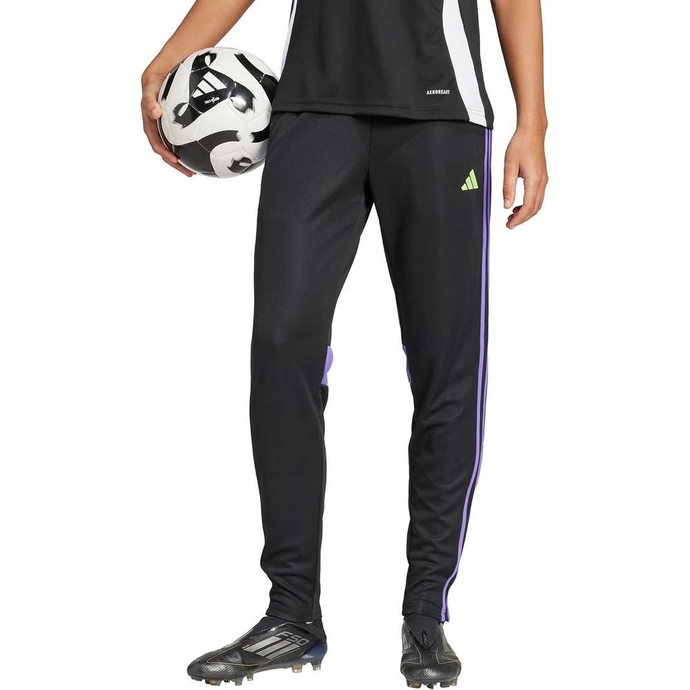 image:imageadidas Tiro 25 Essentials Training Track PantsBlackPurple RushLucid Lemon