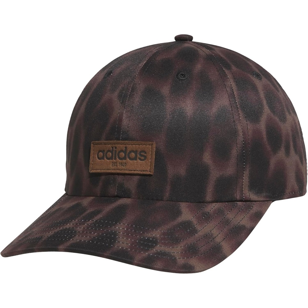 image:imageadidas Unisex Adult Court Relaxed Fit Strapback HatEssential Cheetah BlackEarth Strata BrownBlack