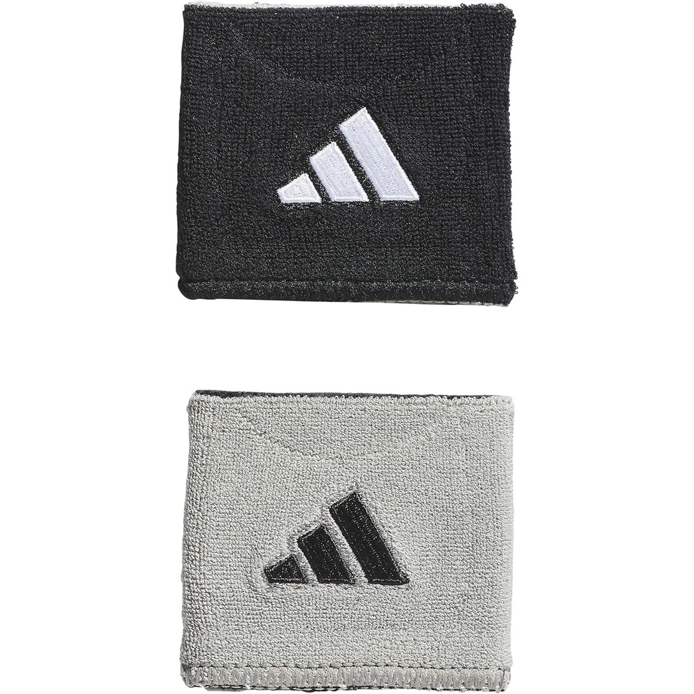 image:imageadidas Unisex Interval Reversible Wristband  Athletic SweatbandBlackWhiteAluminum 220
