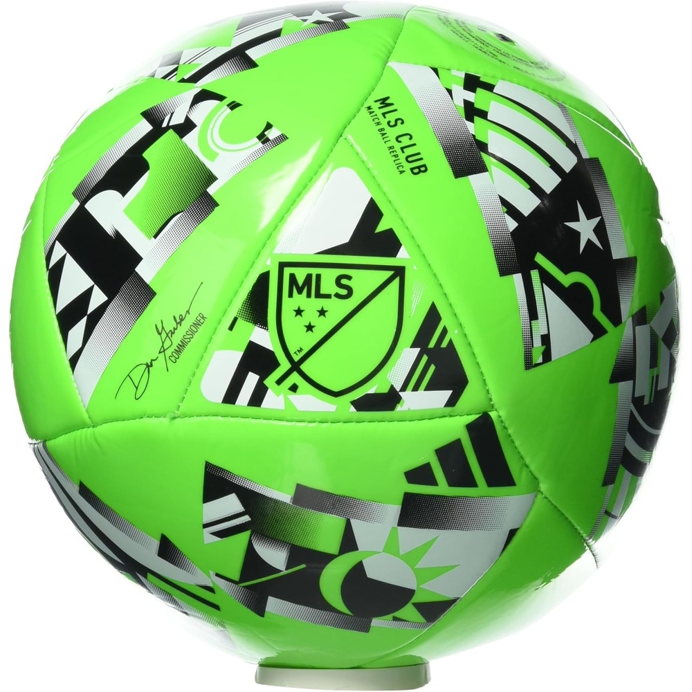 image:imageadidas Unisex MLS Soccer BallSolar GreenBlackWhite