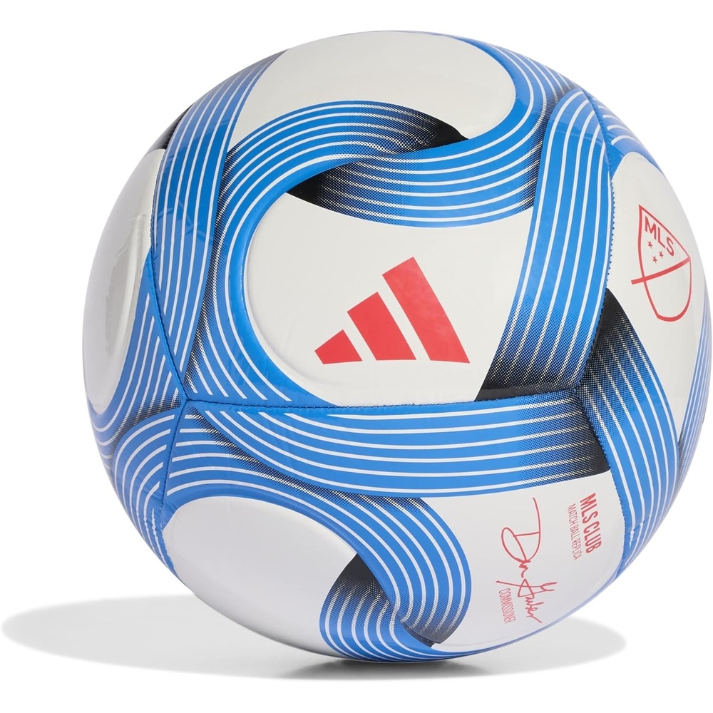 image:imageadidas Unisex MLS Soccer BallWhiteGlory BlueLucid Red