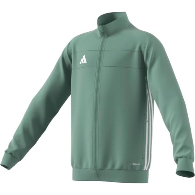 image:imageadidas UnisexKids Tiro Essentials Training JacketSilver GreenWhite
