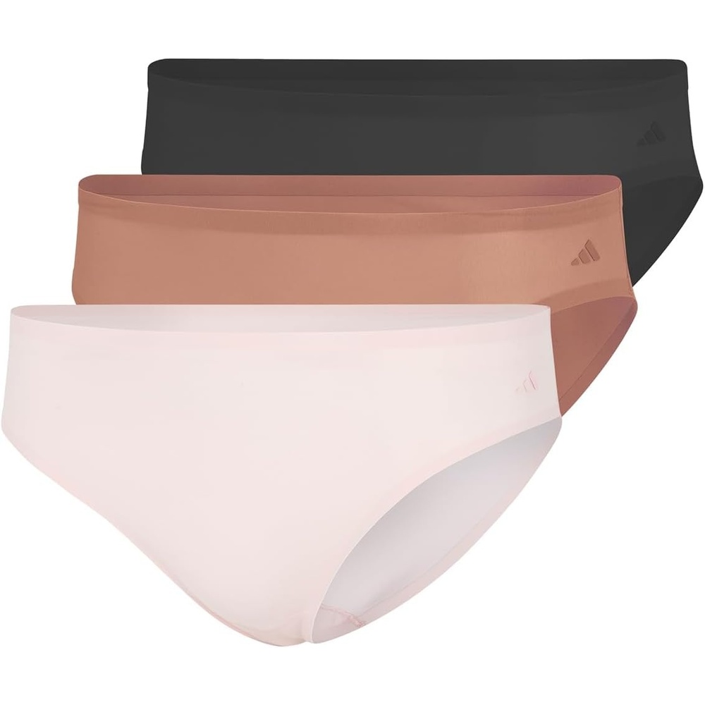 image:imageadidas Womens Active Light Flex Bikini UnderwearBlackToasted AlmondSandy Pink