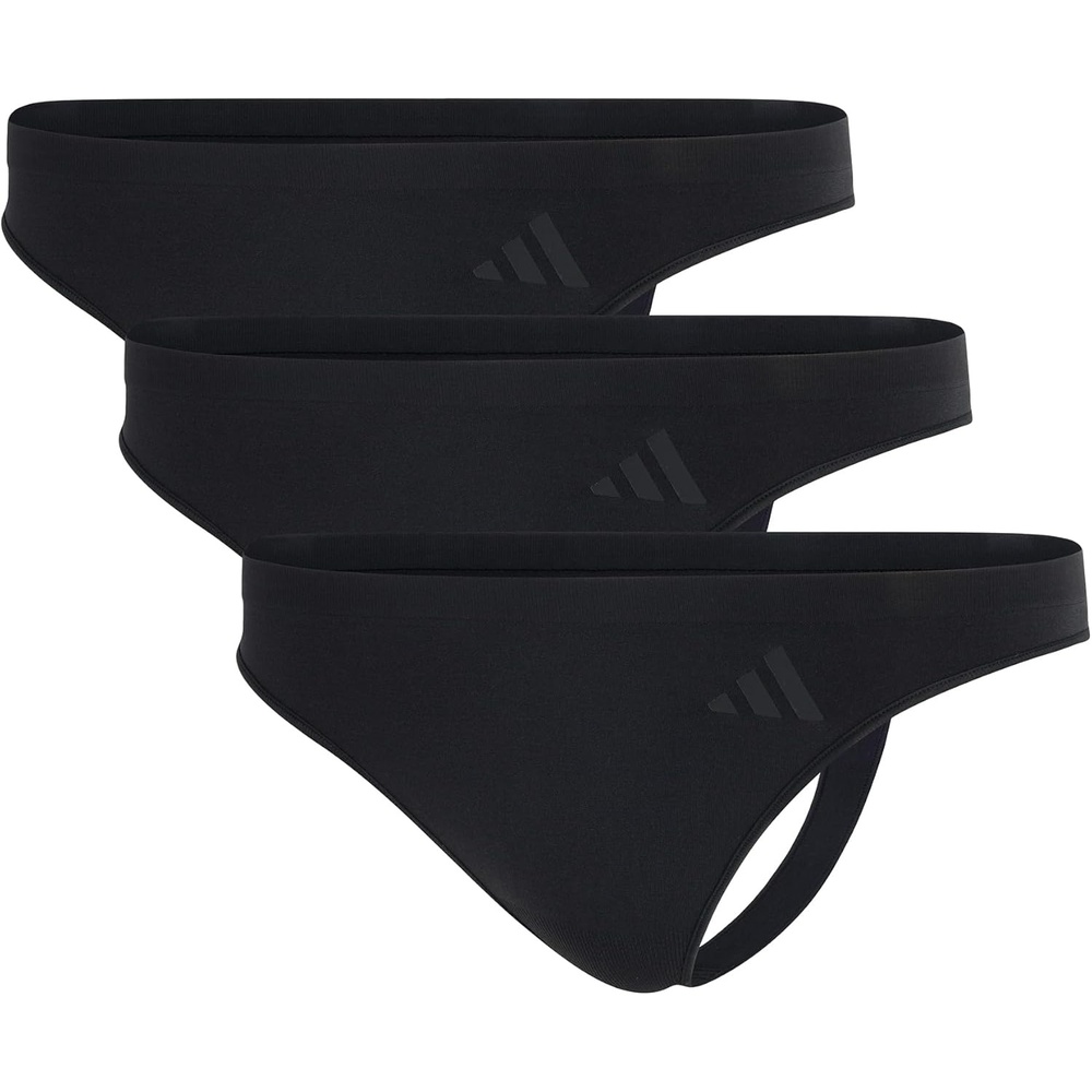 image:imageadidas Womens Active Seamless Thong Underwear Multipack Black Medium