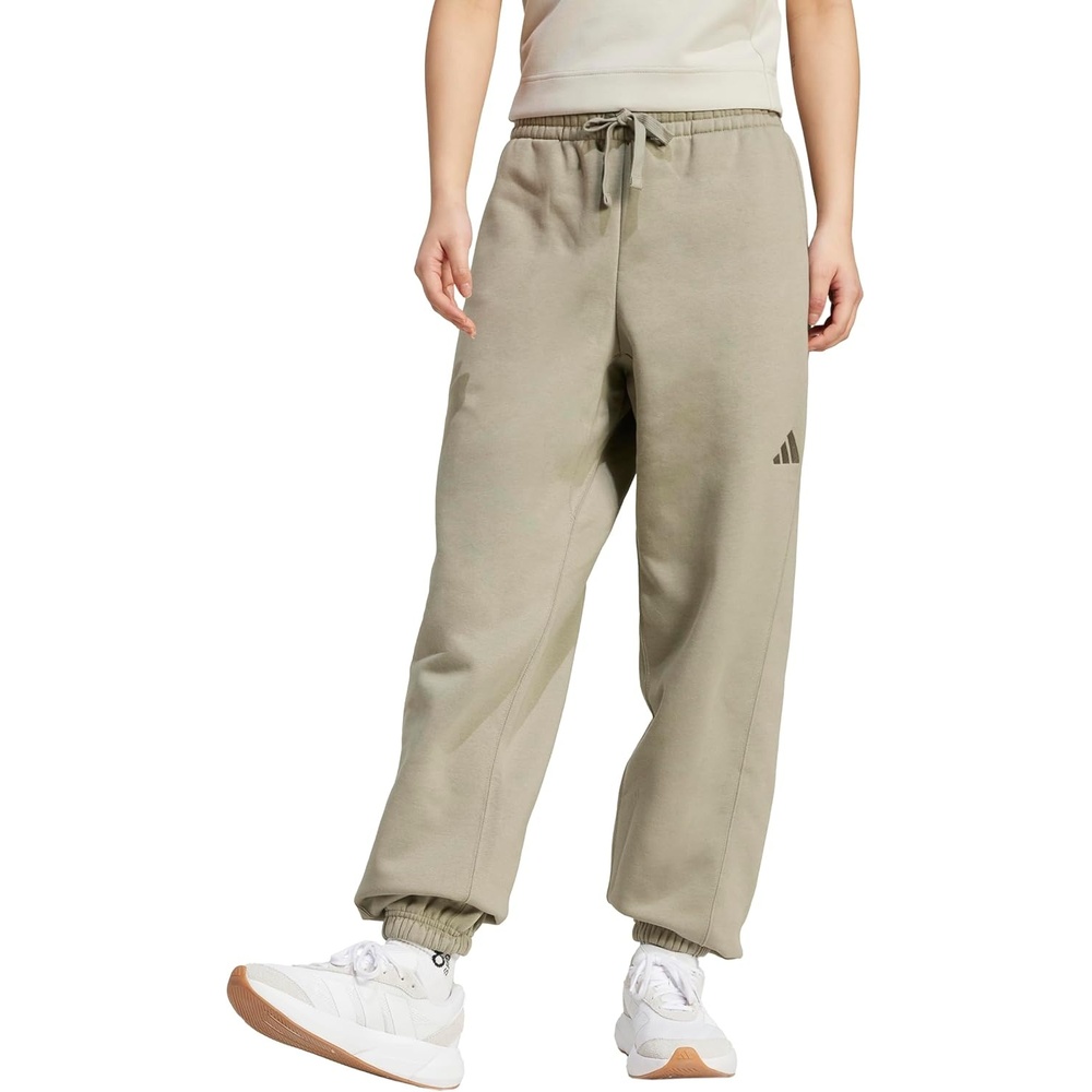 image:imageadidas Womens All Season Fleece Sweatpants Casual BrownSilver Pebble