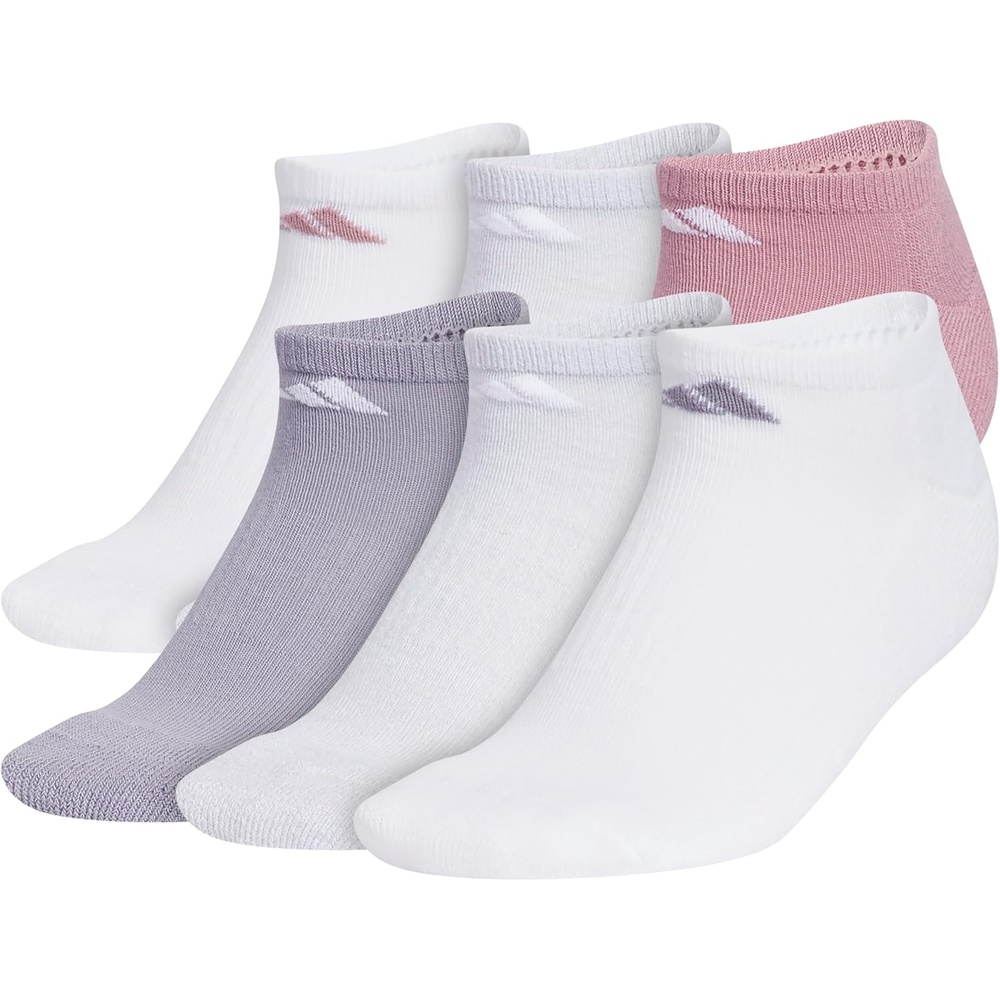 image:imageadidas Womens Athletic Cushioned No Show Socks 6 Pairs Durable amp ComfortableMagic Mauve PurpleWhiteClear Onix Grey