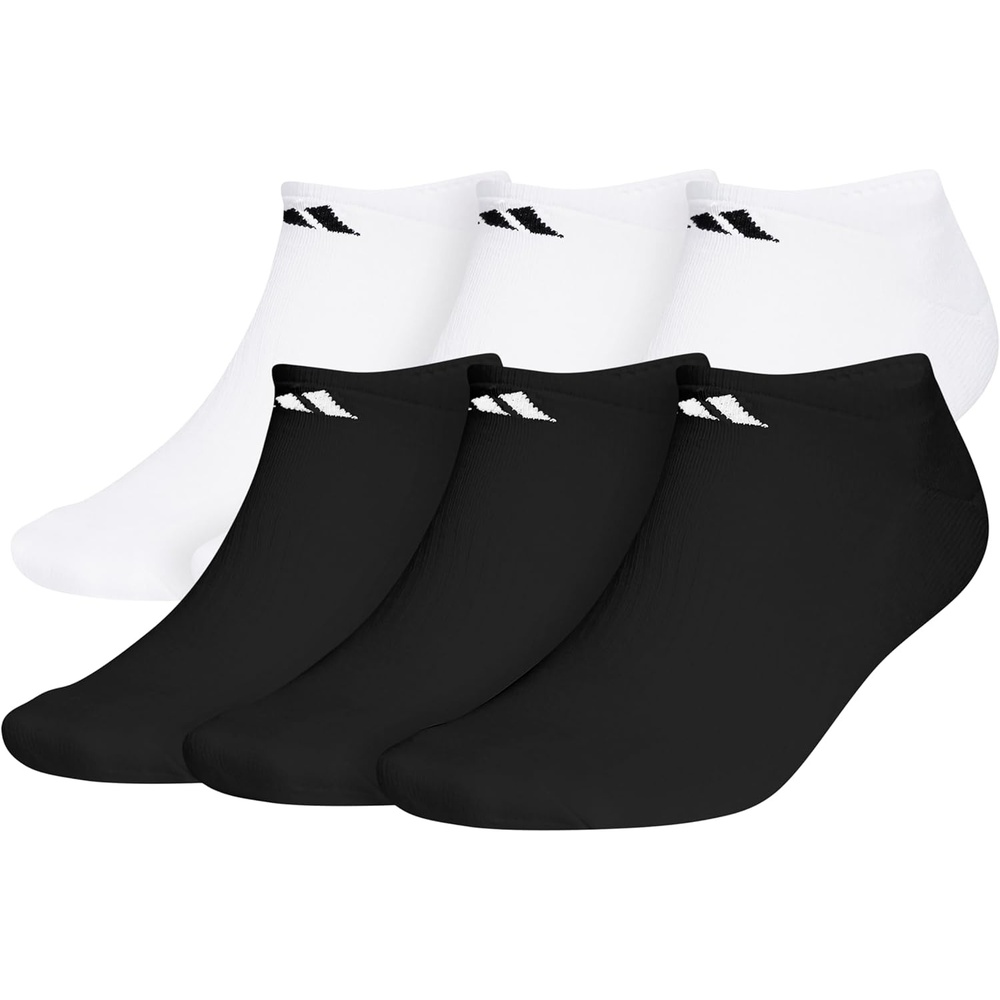 image:imageadidas Womens Athletic Cushioned No Show Socks 6 Pairs Durable amp ComfortableWhiteBlackWhite