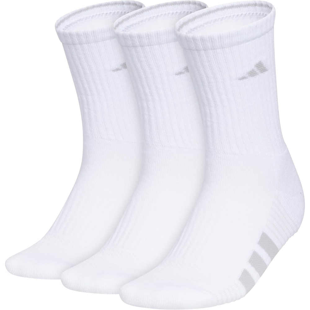 image:imageadidas Womens Cushioned Crew Socks 3 Pairs Durable amp ComfortableWhiteClear Onix GreyClear Grey4
