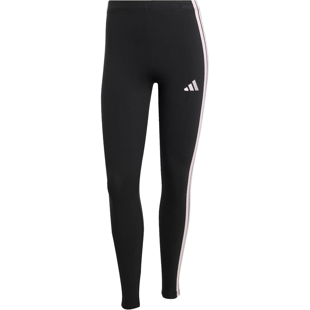 image:imageadidas Womens Essentials 3Stripes Cotton LeggingsBlackClear Pink