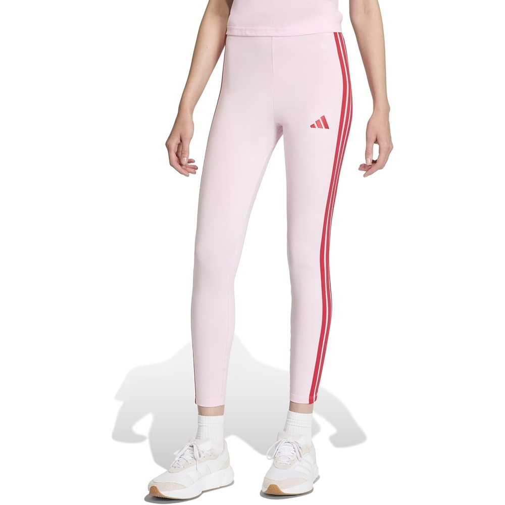 image:imageadidas Womens Essentials 3Stripes Cotton LeggingsClear PinkPure Ruby