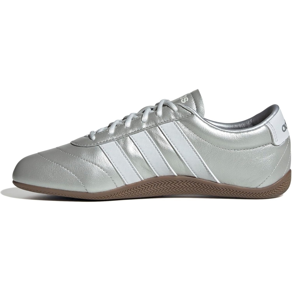 image:imageadidas Womens Grand Court Lo SneakersSilver MetallicCrystal WhiteGum