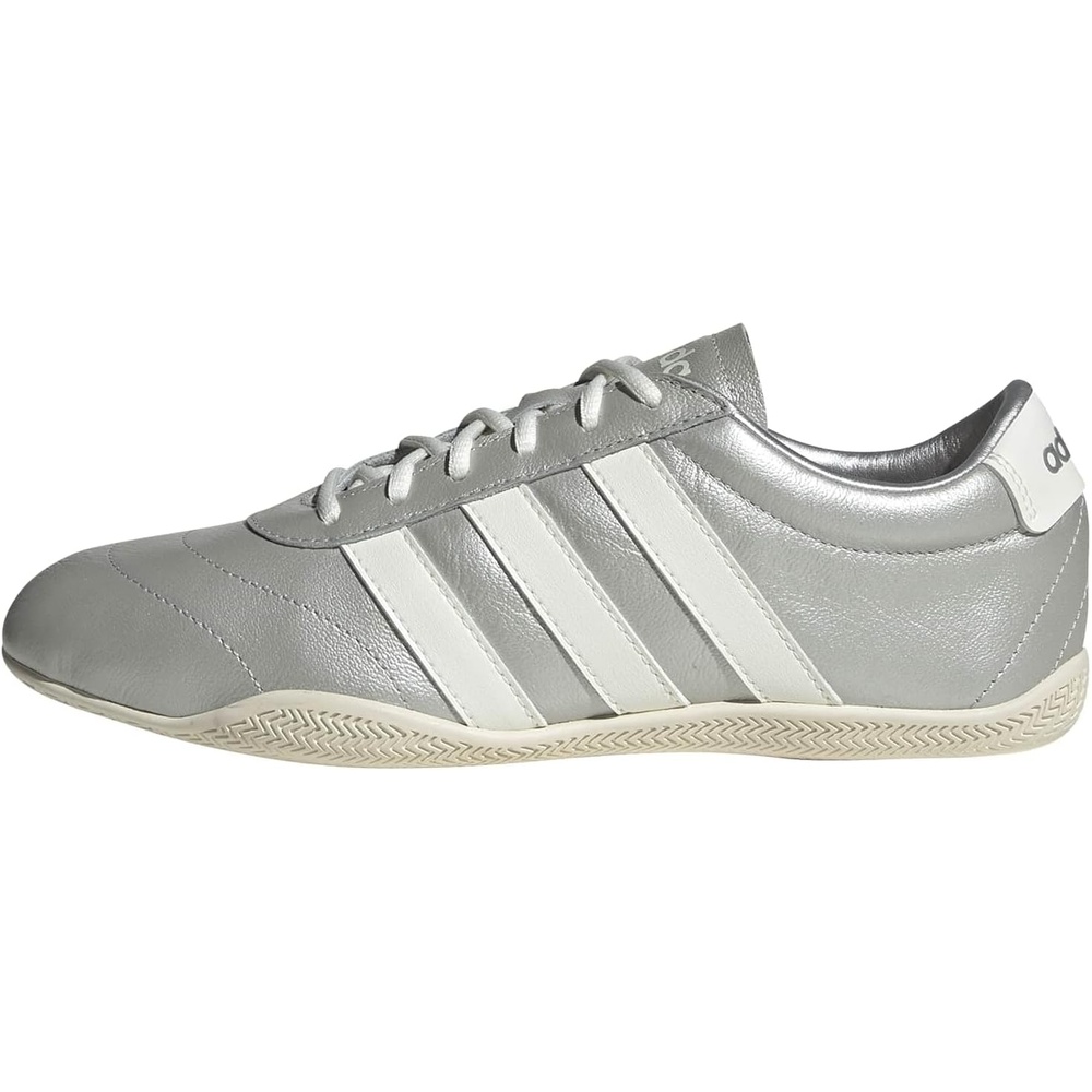 image:imageadidas Womens Grand Court Lo SneakersSilver MetallicOff WhiteWhite