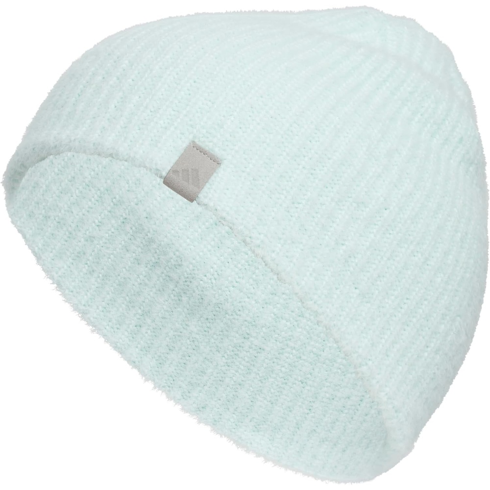 image:imageadidas Womens Lifestyle Beanie  Soft Fuzzy Knit Winter HatHalo Mint GreenMgh Solid Grey