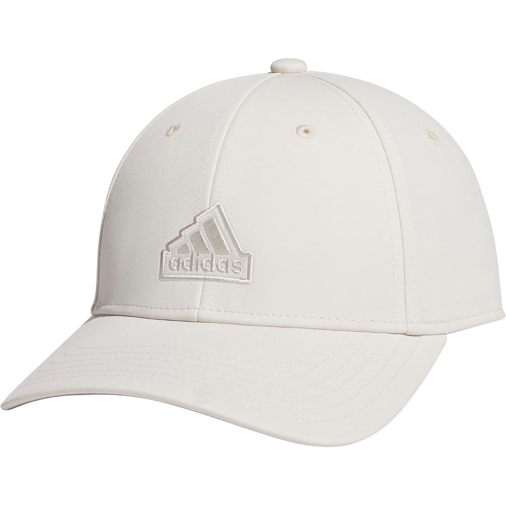 image:imageadidas Womens Must Have Medium Crown Structured Adjustable Fit Strapback HatAlumina BeigeGreyWhite