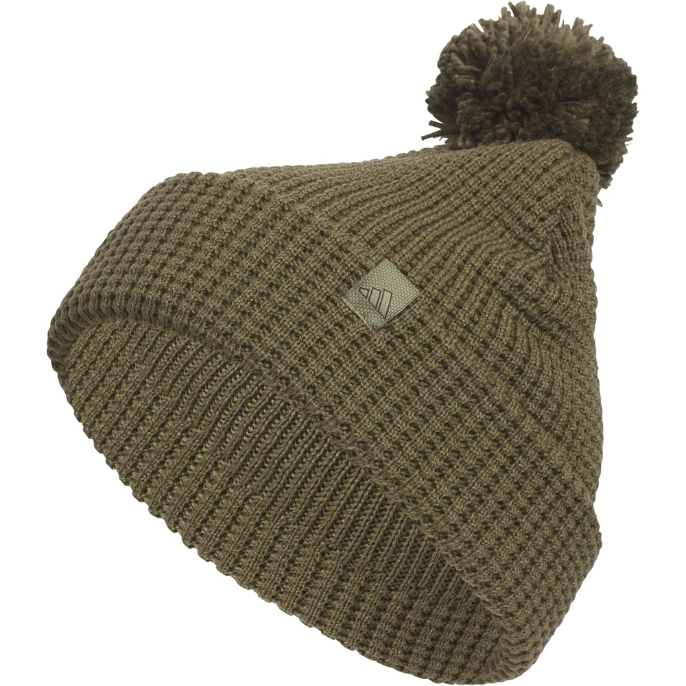 image:imageadidas Womens Pom Pom Beanie  Knit Ballie Hat Standard FitPomOlive Strata GreenBlack