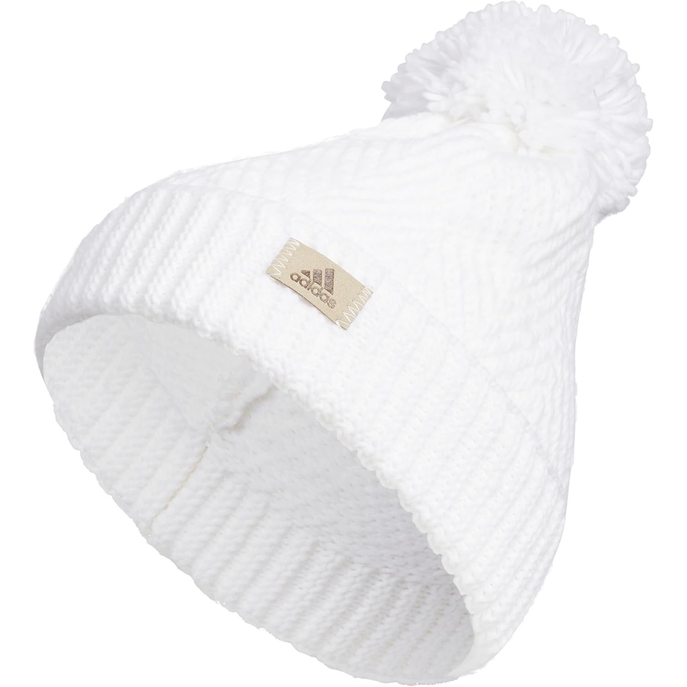 image:imageadidas Womens Pom Pom Beanie Knit Ballie Hat Standard FitTwilightWhiteClear Onix Grey F23