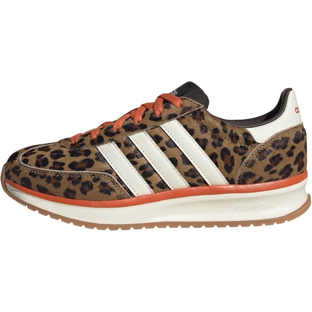 image:imageadidas Womens Run 70s 20 ShoeDark BrownOff WhiteSemi Impact Orange