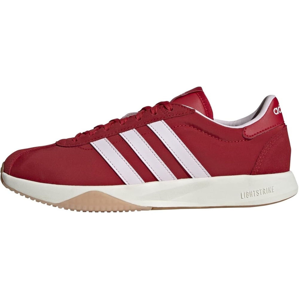 image:imageadidas Womens Run 7626 Lace Up Sneakers Shoes Casual Off WhiteBetter ScarletAlmost PinkClear Pink