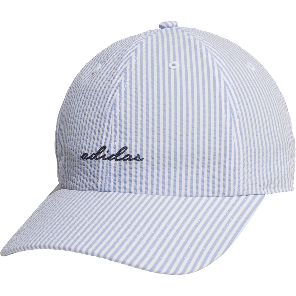 image:imageadidas Womens Saturday Hat  Relaxed Fit Strapback Baseball CapAsh BlueCollegiate NavySeersucker