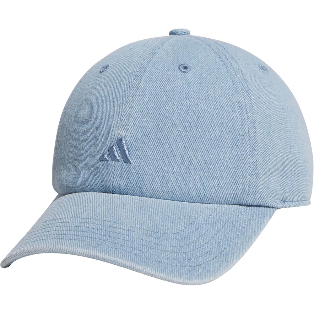 image:imageadidas Womens Saturday Hat Relaxed Fit Strapback Baseball CapDenimLight Blue Denim