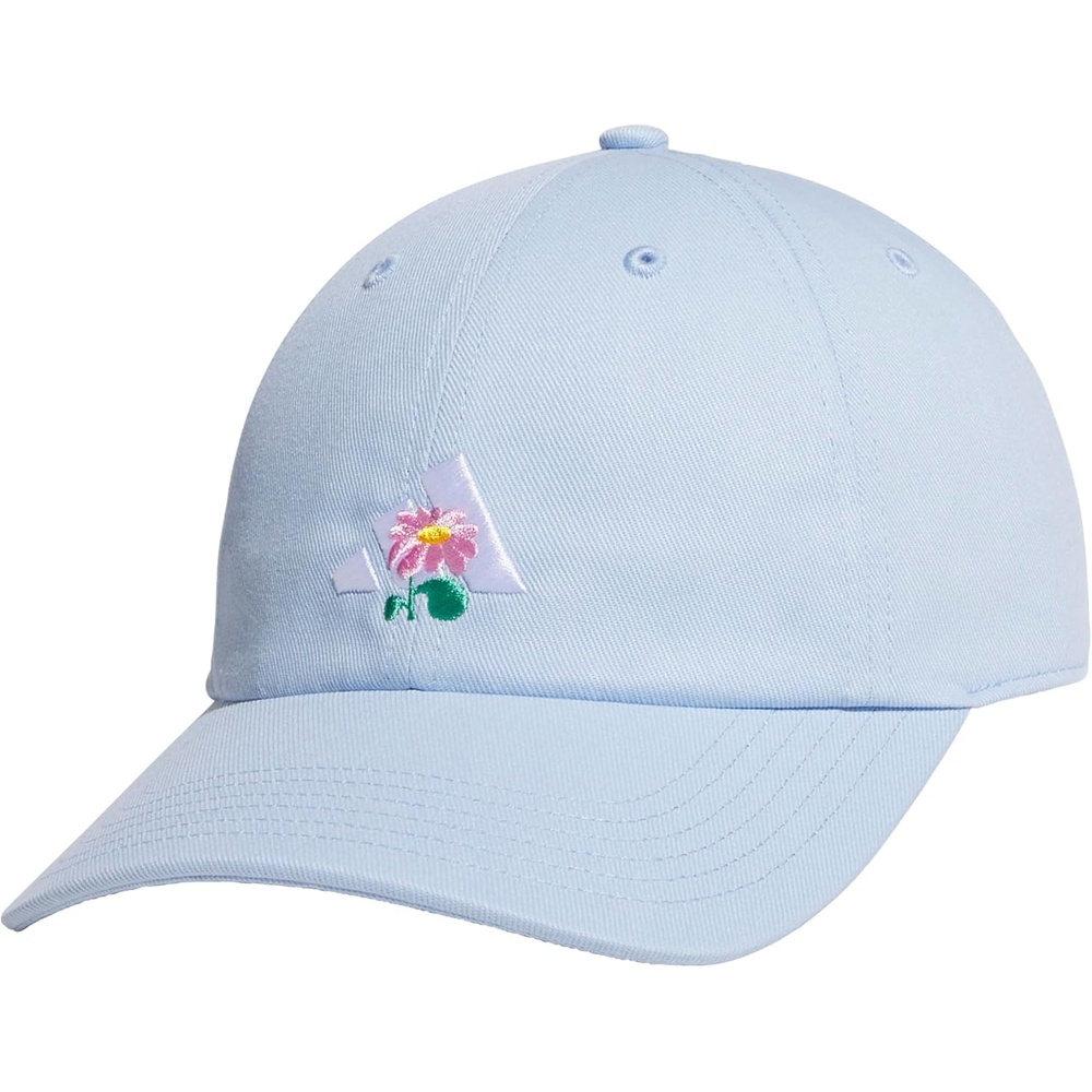 image:imageadidas Womens Saturday Hat Relaxed Fit Strapback Baseball CapGlow BlueWhiteTropic BloomWith Love