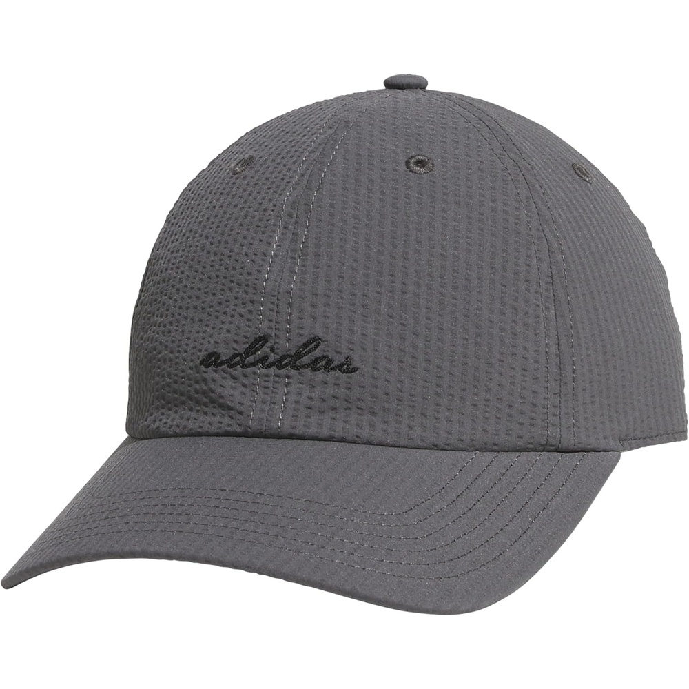 image:imageadidas Womens Saturday Hat Relaxed Fit Strapback Baseball CapGrey FiveBlackSeersucker