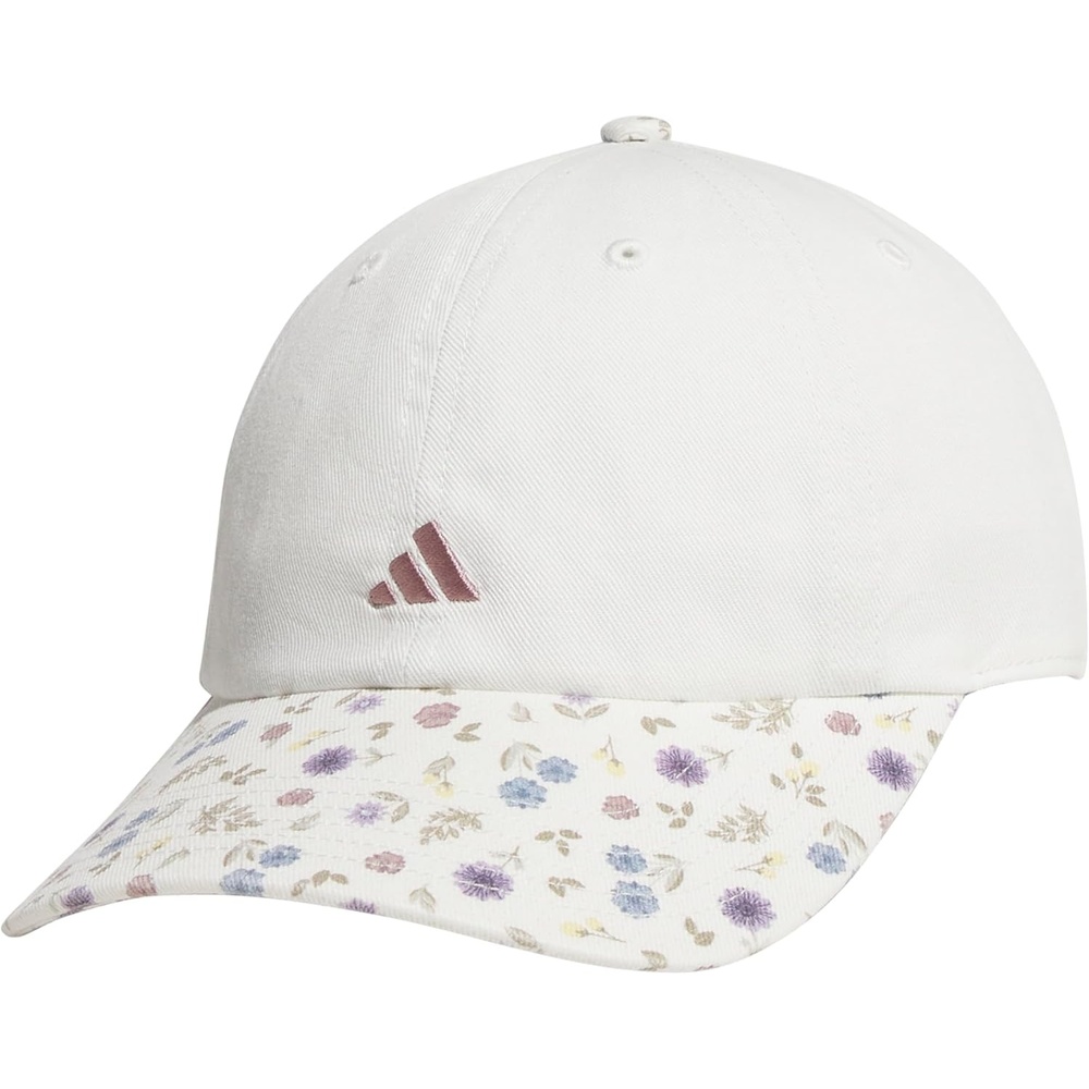 image:imageadidas Womens Saturday Hat Relaxed Fit Strapback Baseball CapOff Whitein Bloom Floral Off White F14cMagic Mauve PurplePrint