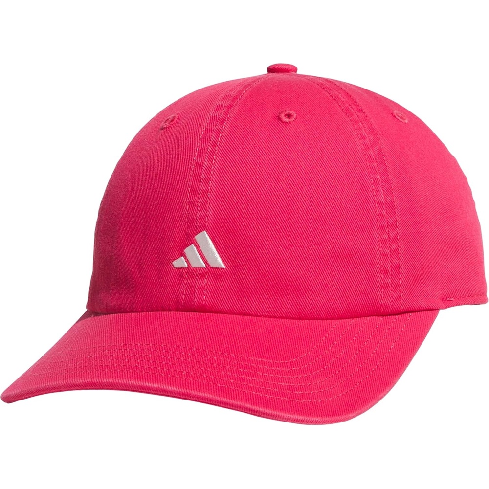 image:imageadidas Womens Saturday Hat Relaxed Fit Strapback Baseball CapPower PinkOff White3