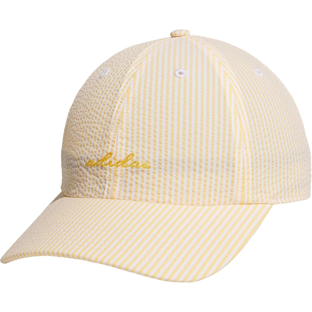 image:imageadidas Womens Saturday Hat Relaxed Fit Strapback Baseball CapSemi Ice Tangerine OrangeSemi Spark OrangeSeersucker