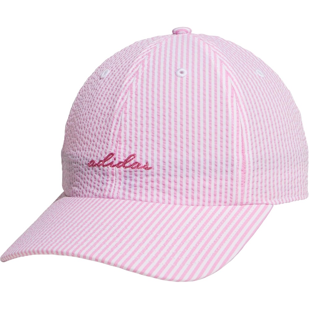 image:imageadidas Womens Saturday Hat Relaxed Fit Strapback Baseball CapTropic BloomPink FusionSeersucker