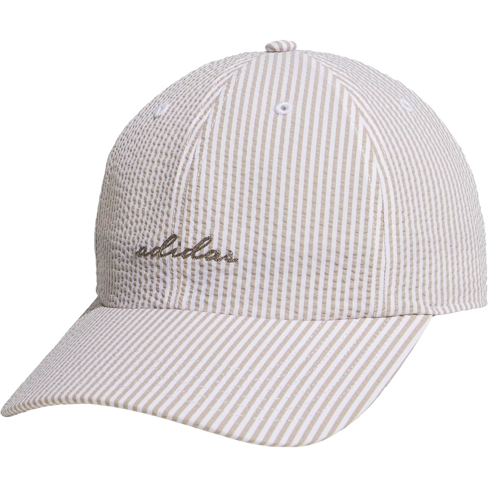 image:imageadidas Womens Saturday Hat Relaxed Fit Strapback Baseball CapWonder Cargo KhakiClay GreySeersucker